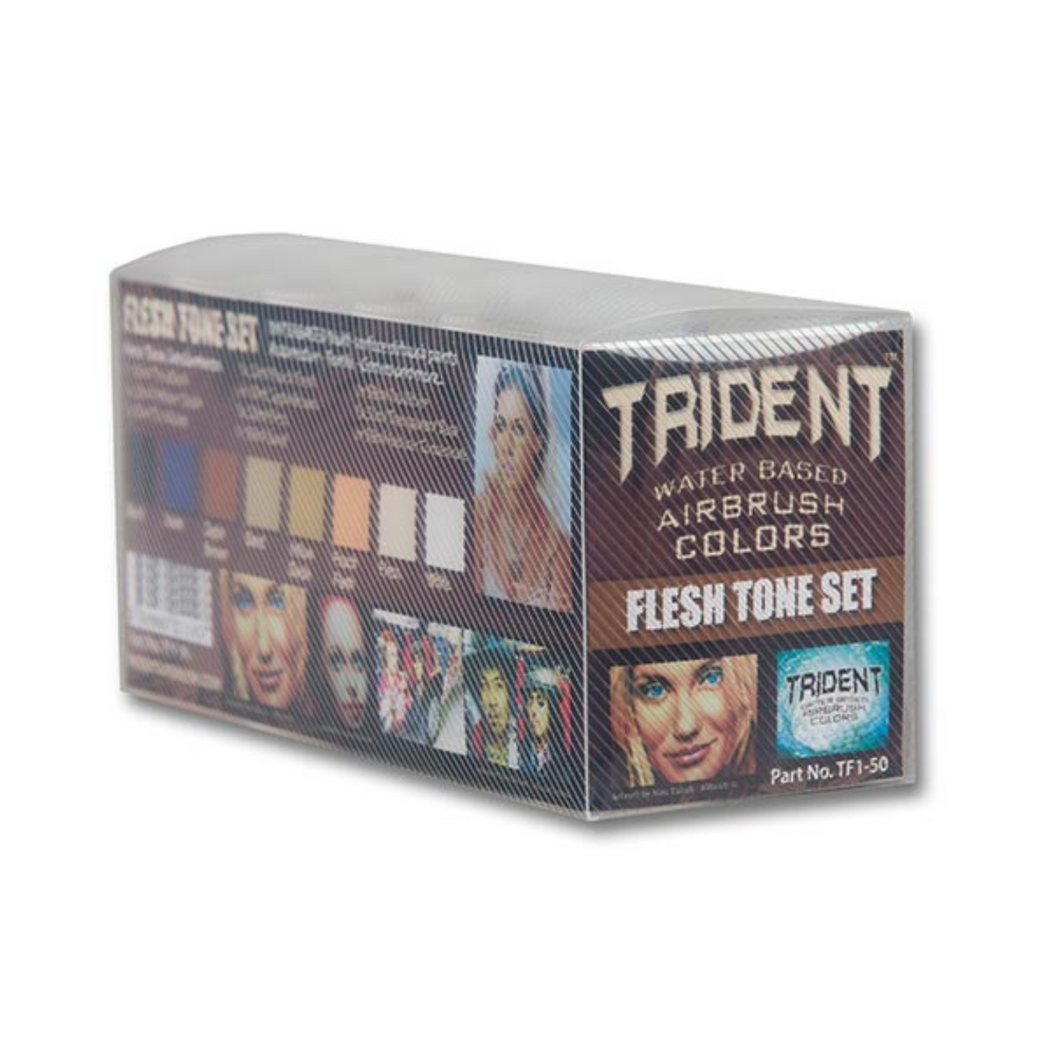 Trident Airbrush Paint Kit - Flesh Tone 50ml Set 10 Bottles