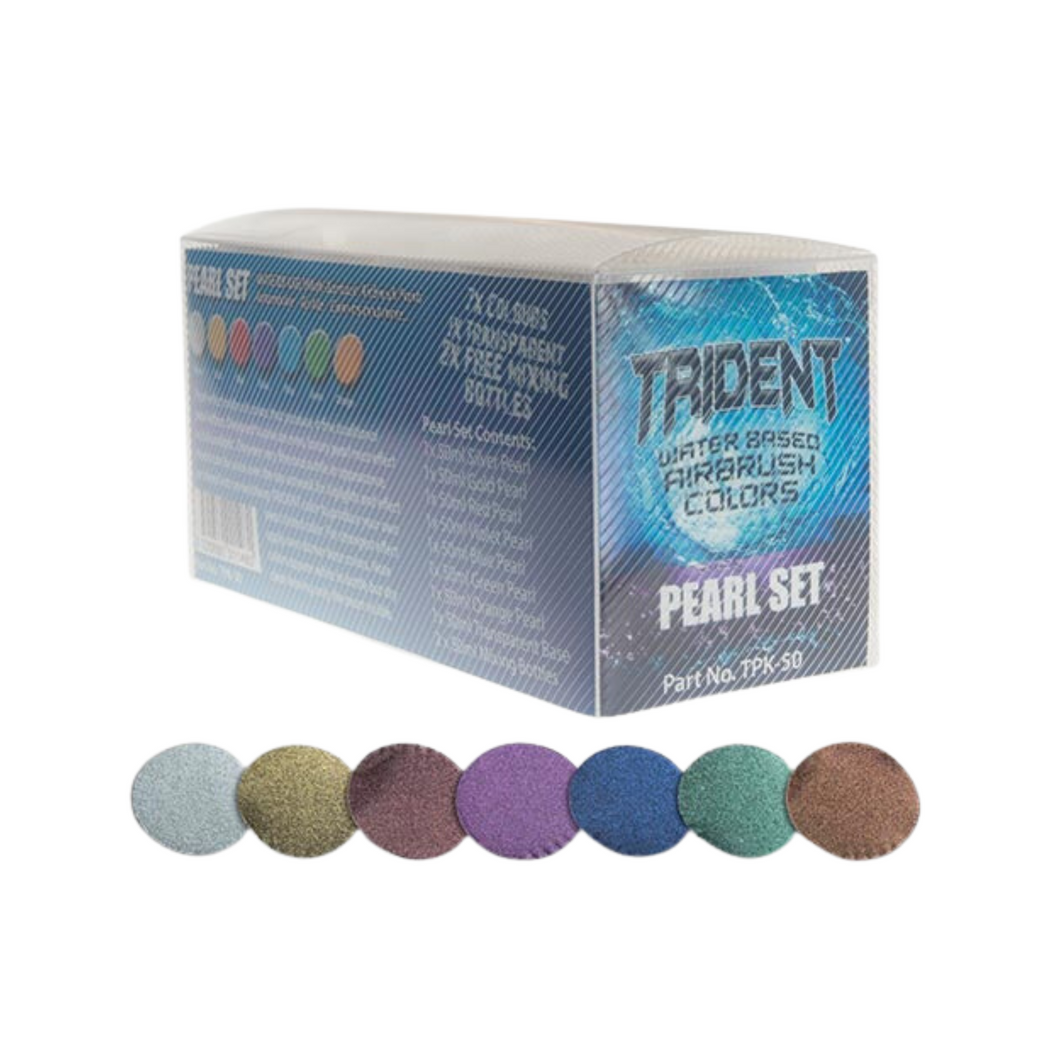 Trident Airbrush Paint Kit - Pearl 50ml Set 8 + 2 Bottles