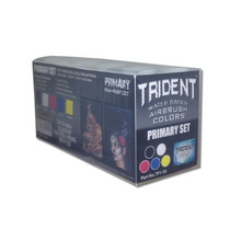 Load image into Gallery viewer, Trident Airbrush Paint Kit - Primary 50ml Set, 6 + 4 Bottles
