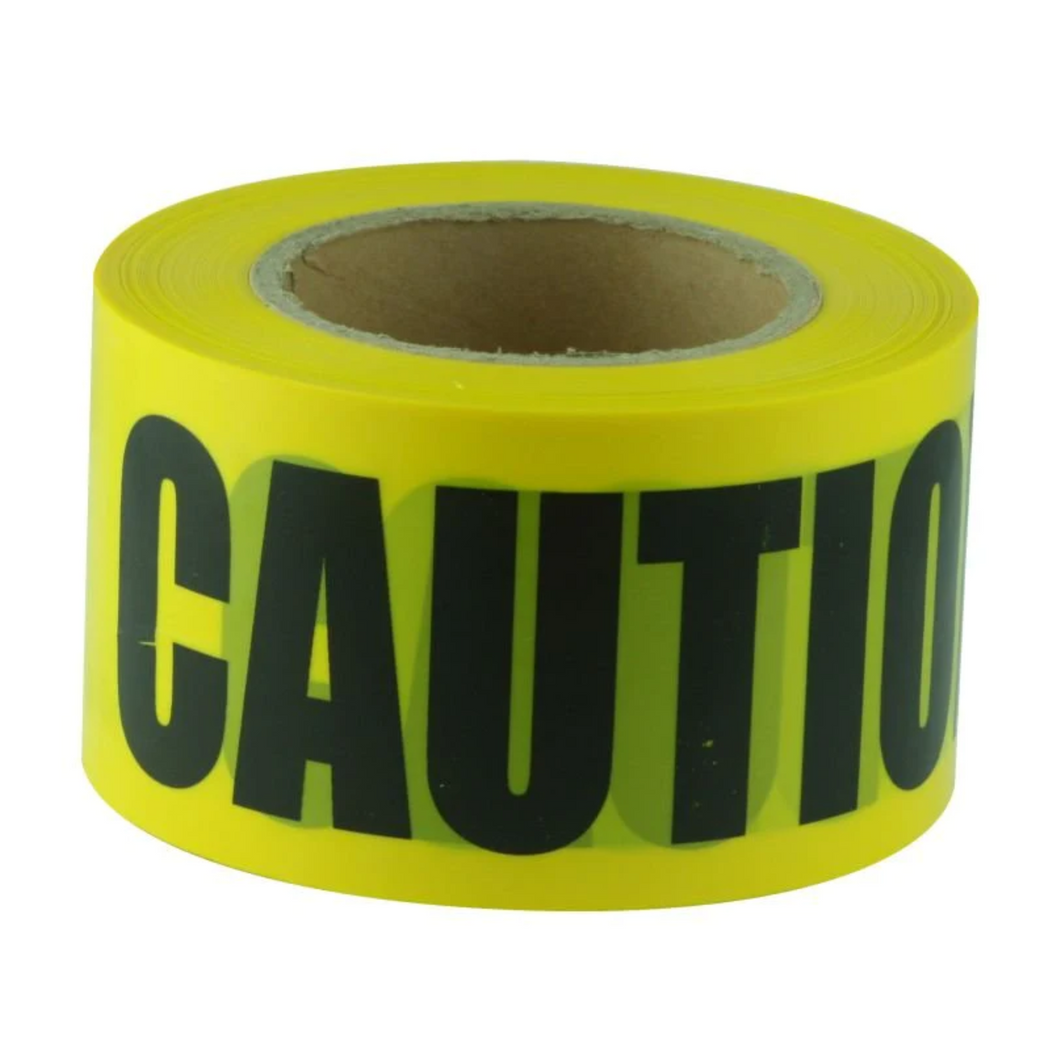 Maxisafe Barricade/Barrier Tape Caution - Black and Yellow 10m x 75mm