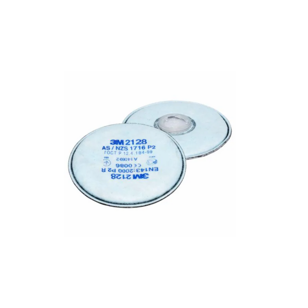3M Particulate Filter (pair), P2 with Nuisance Level Organic Vapor/Acid Gas Relief : 2128