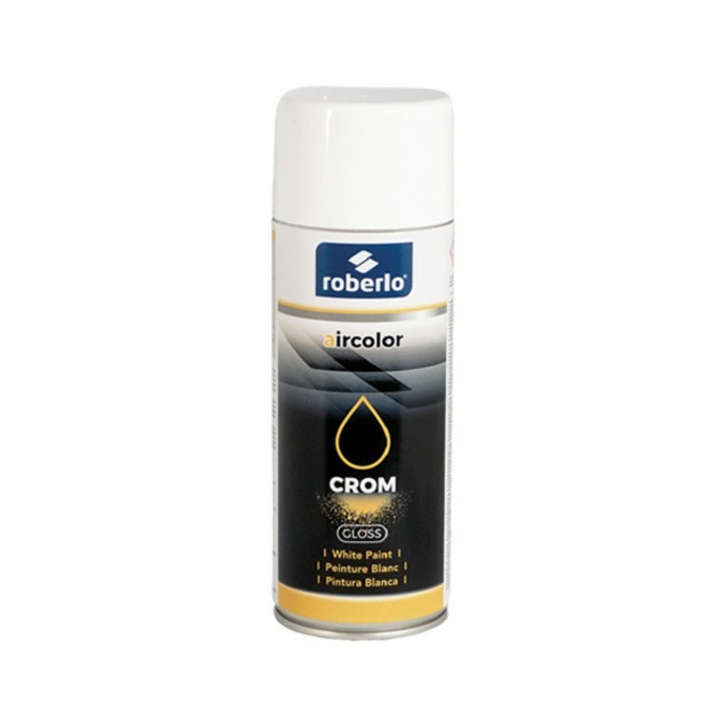 Roberlo Crom Gloss White Aerosol 400g – Spray Blast Inspect