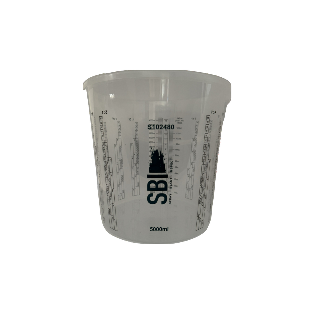 SBI Calibrated Plastic Mixing Cup, 5000ml