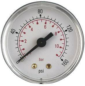 ABSS Pressure Gauge Rear Entry 1/4